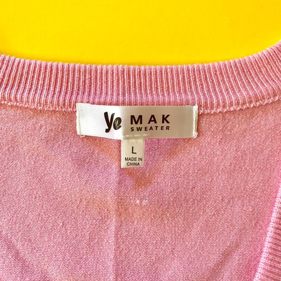 YEMAK Women's Cropped 3/4 Sleeves Cardigan Sweater - Picture 2 of 4